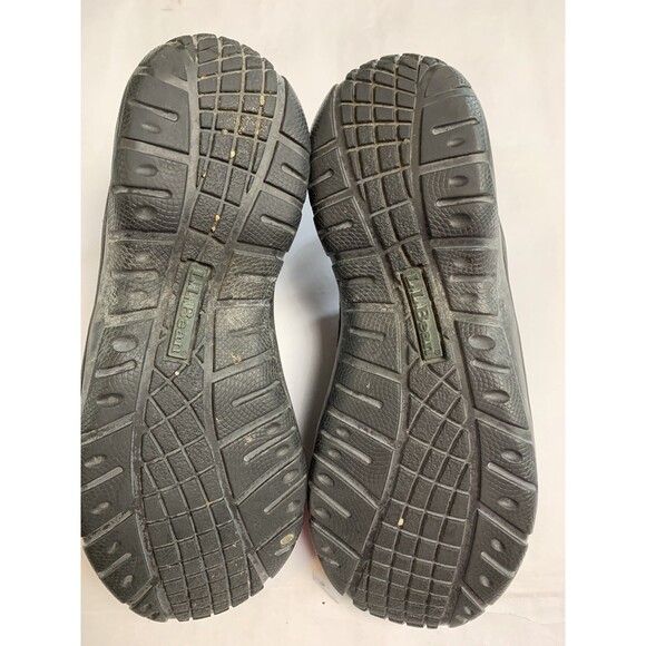 LL Bean Womens Comfort Mocs Size 6 Navy Blue Suede Slip On Water Resistant Shoe - Picture 6 of 8